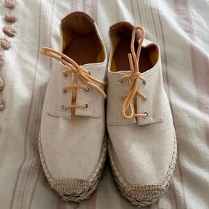 Cream Canvas Espadrilles